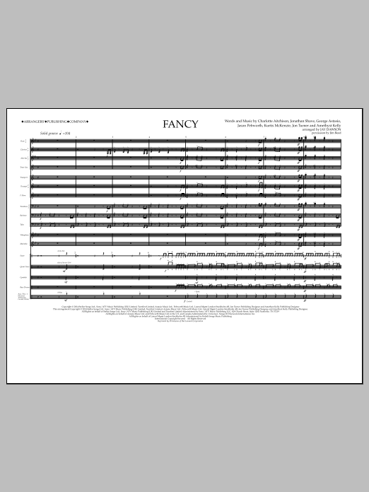 Download Jay Dawson Fancy - Full Score Sheet Music and learn how to play Marching Band PDF digital score in minutes