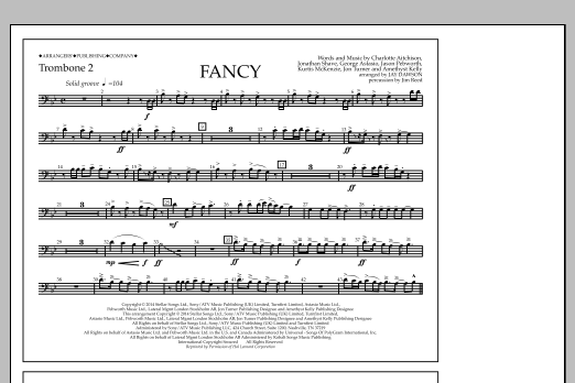 Download Jay Dawson Fancy - Trombone 2 Sheet Music and learn how to play Marching Band PDF digital score in minutes