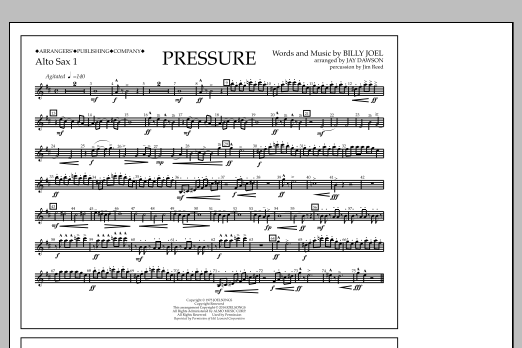 Download Jay Dawson Pressure - Alto Sax 1 Sheet Music and learn how to play Marching Band PDF digital score in minutes