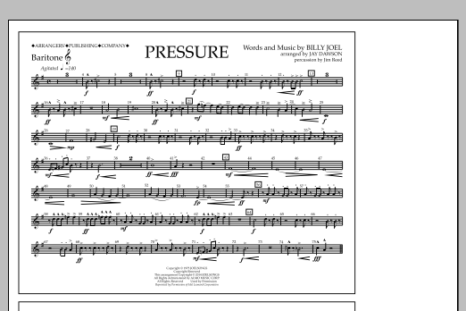 Download Jay Dawson Pressure - Baritone T.C. Sheet Music and learn how to play Marching Band PDF digital score in minutes