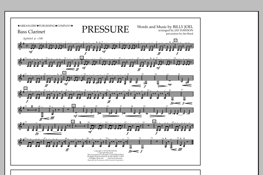Download Jay Dawson Pressure - Bass Clarinet Sheet Music and learn how to play Marching Band PDF digital score in minutes
