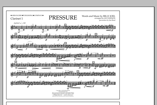 Download Jay Dawson Pressure - Clarinet 1 Sheet Music and learn how to play Marching Band PDF digital score in minutes