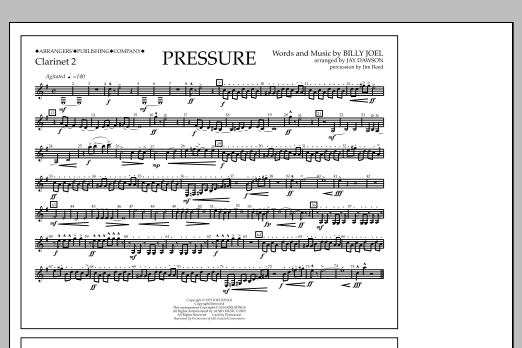 Download Jay Dawson Pressure - Clarinet 2 Sheet Music and learn how to play Marching Band PDF digital score in minutes