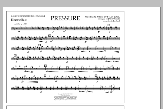 Download Jay Dawson Pressure - Electric Bass Sheet Music and learn how to play Marching Band PDF digital score in minutes