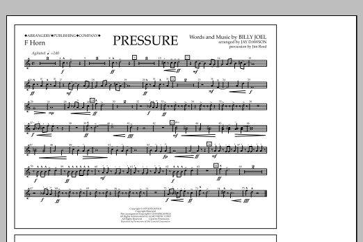 Download Jay Dawson Pressure - F Horn Sheet Music and learn how to play Marching Band PDF digital score in minutes