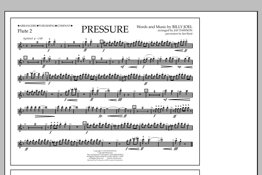Download Jay Dawson Pressure - Flute 2 Sheet Music and learn how to play Marching Band PDF digital score in minutes
