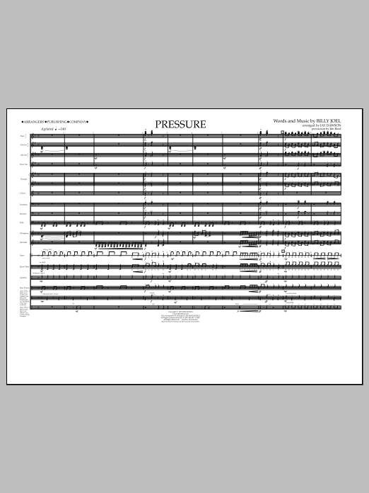 Download Jay Dawson Pressure - Full Score Sheet Music and learn how to play Marching Band PDF digital score in minutes