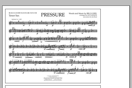 Download Jay Dawson Pressure - Tenor Sax Sheet Music and learn how to play Marching Band PDF digital score in minutes