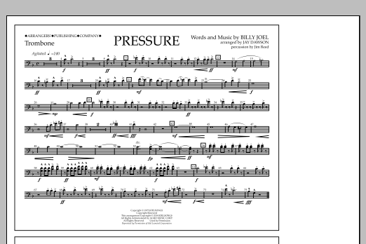 Download Jay Dawson Pressure - Trombone Sheet Music and learn how to play Marching Band PDF digital score in minutes