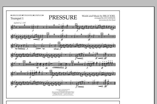 Download Jay Dawson Pressure - Trumpet 1 Sheet Music and learn how to play Marching Band PDF digital score in minutes