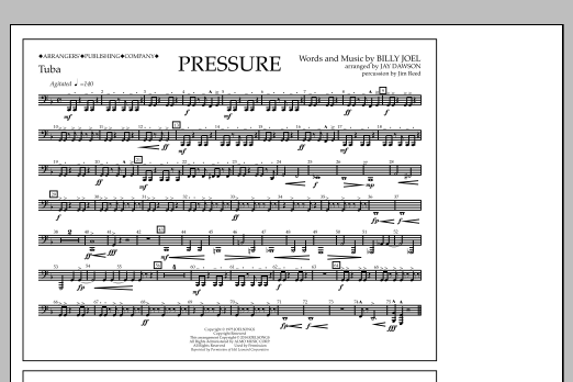 Download Jay Dawson Pressure - Tuba Sheet Music and learn how to play Marching Band PDF digital score in minutes