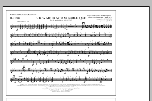 Download Jay Dawson Show Me How You Burlesque - Bb Horn Sheet Music and learn how to play Marching Band PDF digital score in minutes