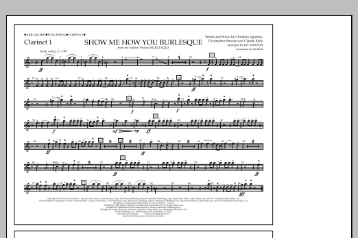 Download Jay Dawson Show Me How You Burlesque - Clarinet 1 Sheet Music and learn how to play Marching Band PDF digital score in minutes