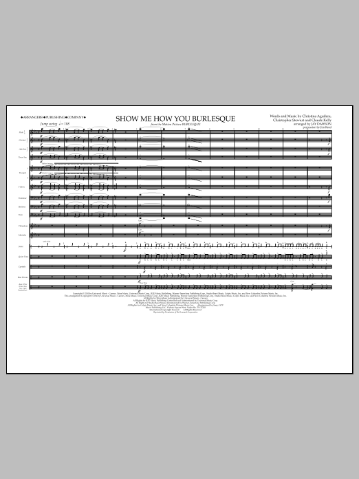 Download Jay Dawson Show Me How You Burlesque - Full Score Sheet Music and learn how to play Marching Band PDF digital score in minutes