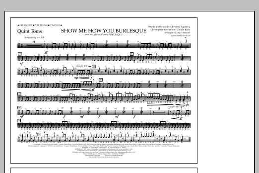 Download Jay Dawson Show Me How You Burlesque - Quint-Toms Sheet Music and learn how to play Marching Band PDF digital score in minutes