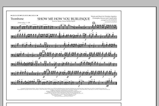 Download Jay Dawson Show Me How You Burlesque - Trombone Sheet Music and learn how to play Marching Band PDF digital score in minutes