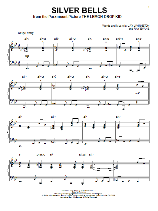 Download Jay Livingston Silver Bells Sheet Music and learn how to play Piano PDF digital score in minutes