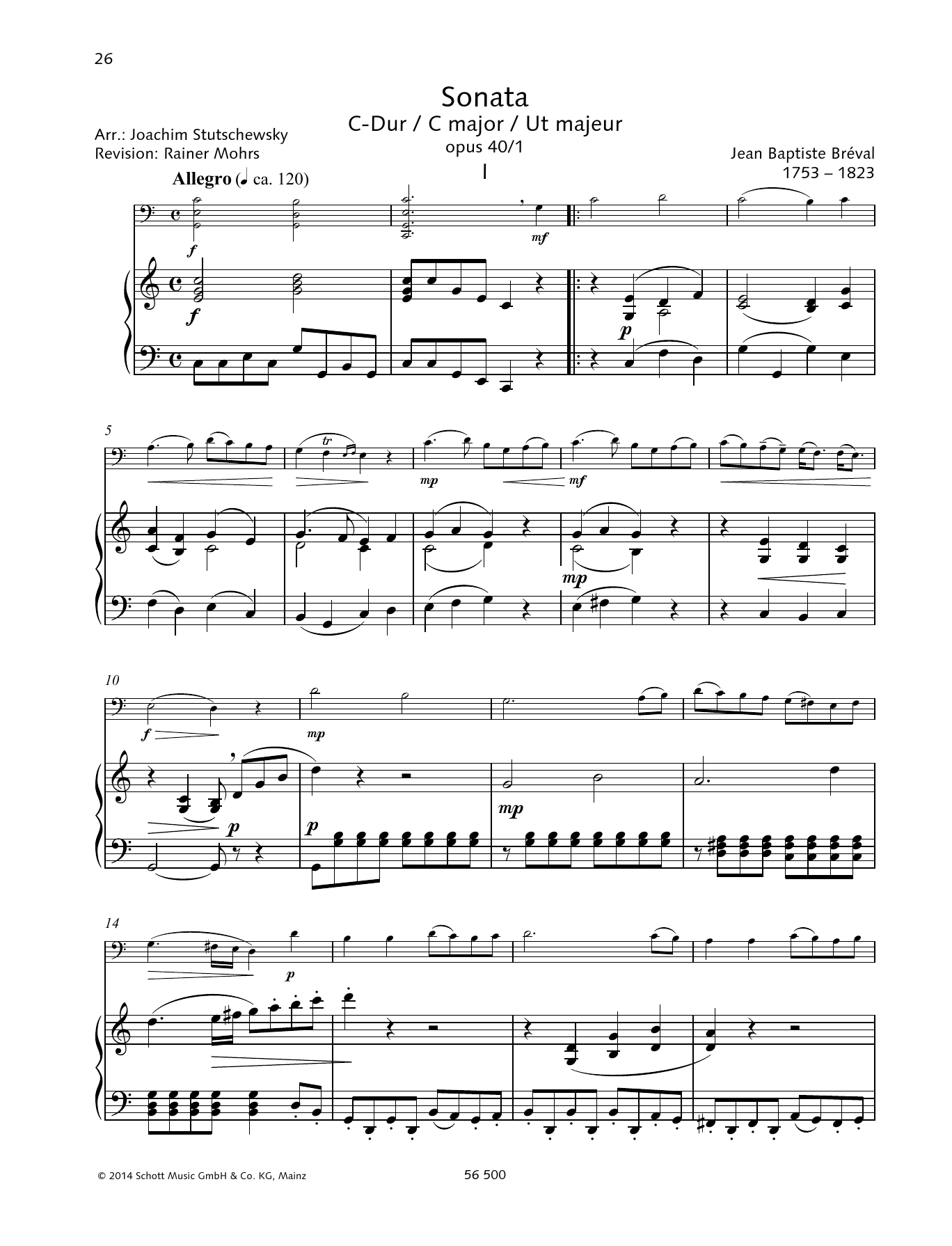 Download Baldassare Galuppi Sonata C Major Sheet Music and learn how to play String Solo PDF digital score in minutes