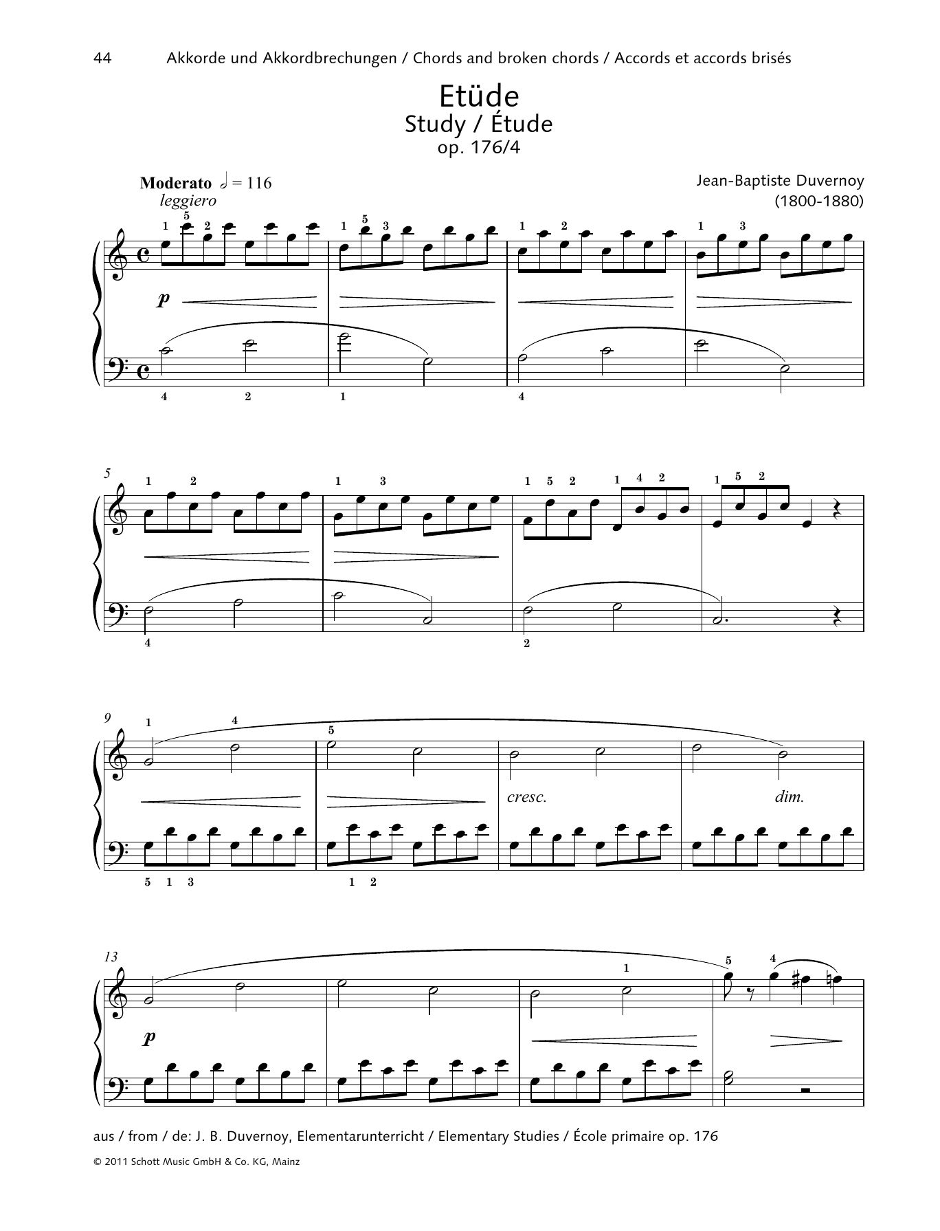 Download Jean-Baptiste Duvernoy Study Sheet Music and learn how to play Piano Solo PDF digital score in minutes