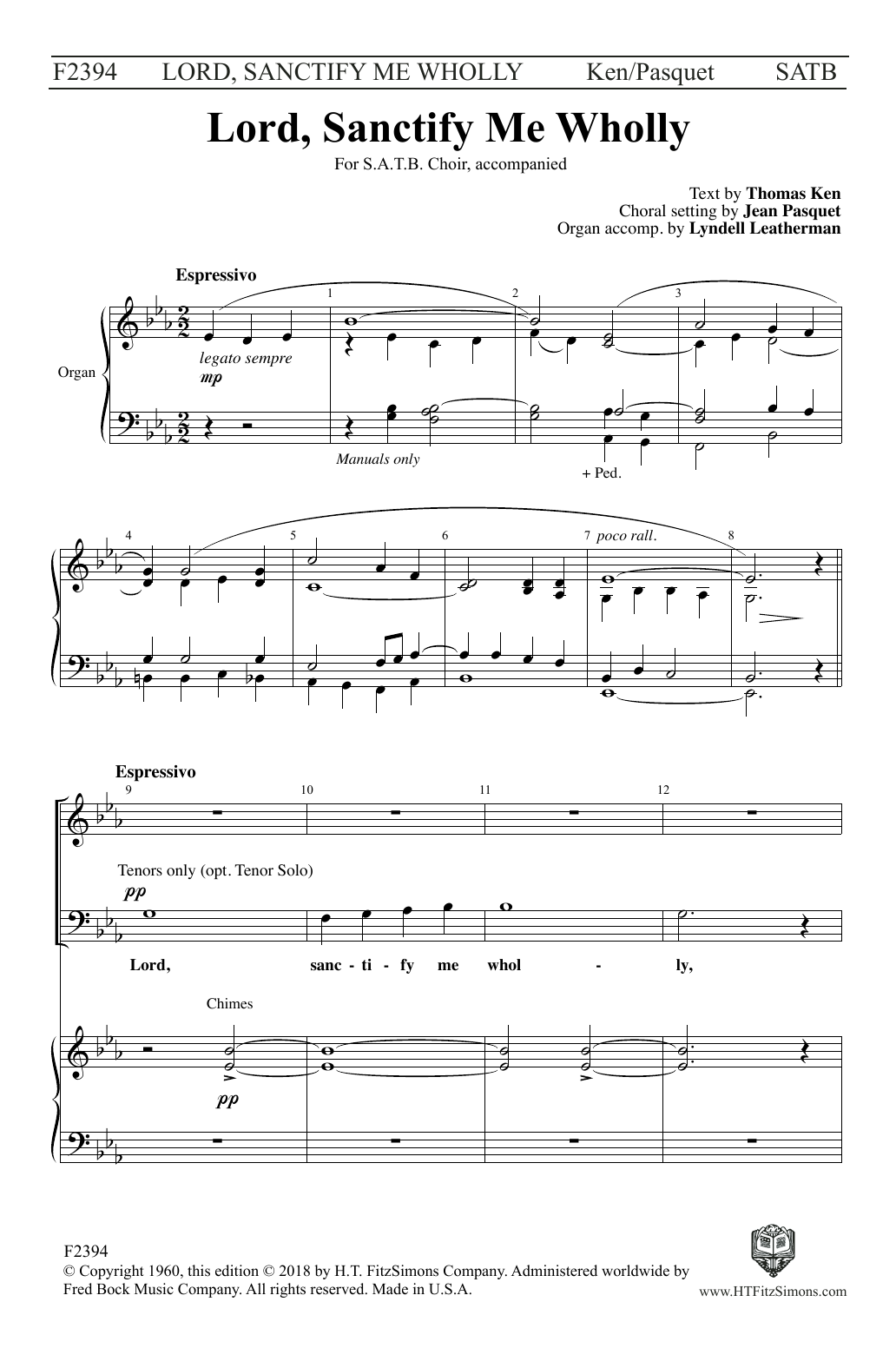 Download Jean Pasquet Lord, Sanctify Me Wholly Sheet Music and learn how to play SATB Choir PDF digital score in minutes