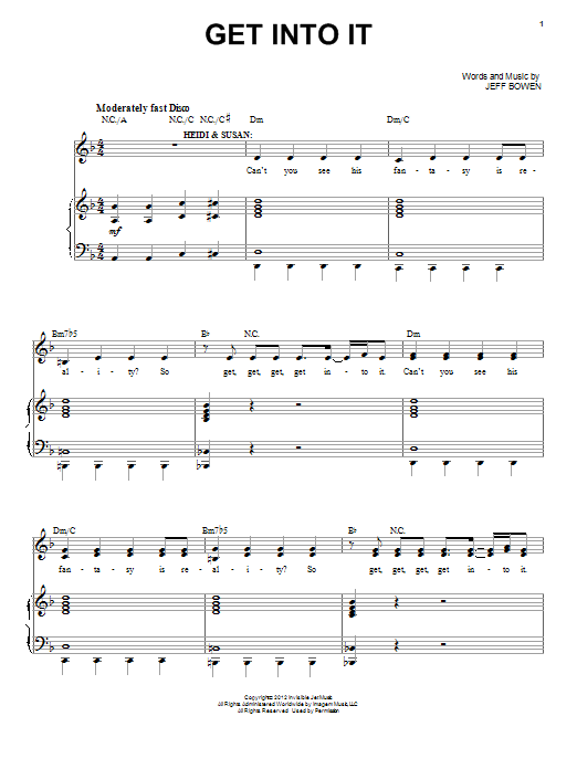 Download Jeff Bowen Get Into It Sheet Music and learn how to play Piano, Vocal & Guitar (Right-Hand Melody) PDF digital score in minutes