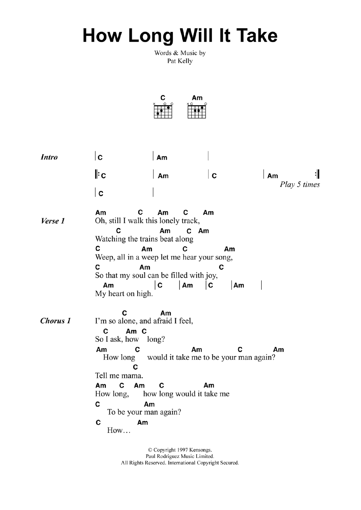Download Jeff Buckley How Long Will It Take Sheet Music and learn how to play Lyrics & Chords PDF digital score in minutes