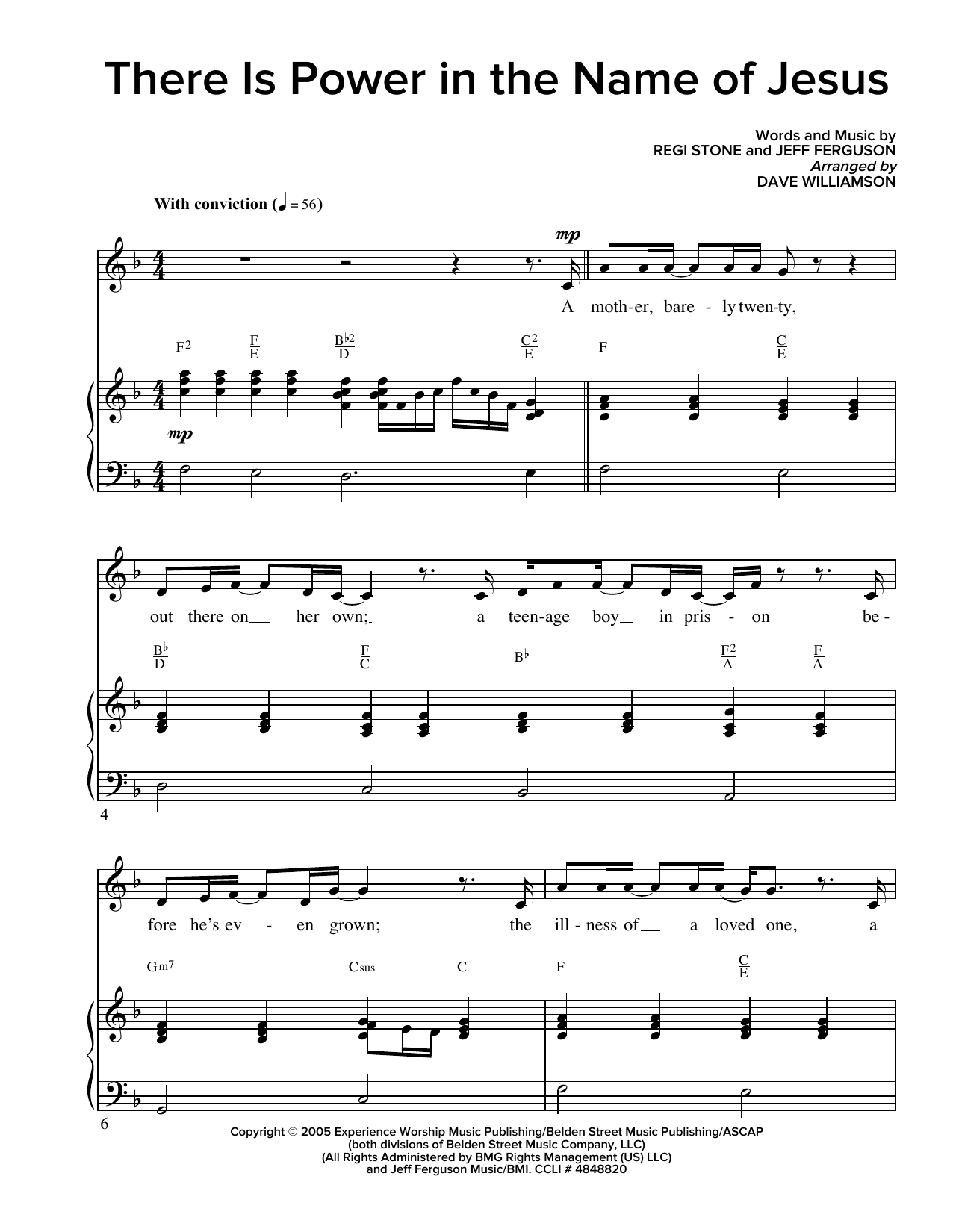 Download Regi Stone There Is Power In The Name Of Jesus Sheet Music and learn how to play Piano & Vocal PDF digital score in minutes