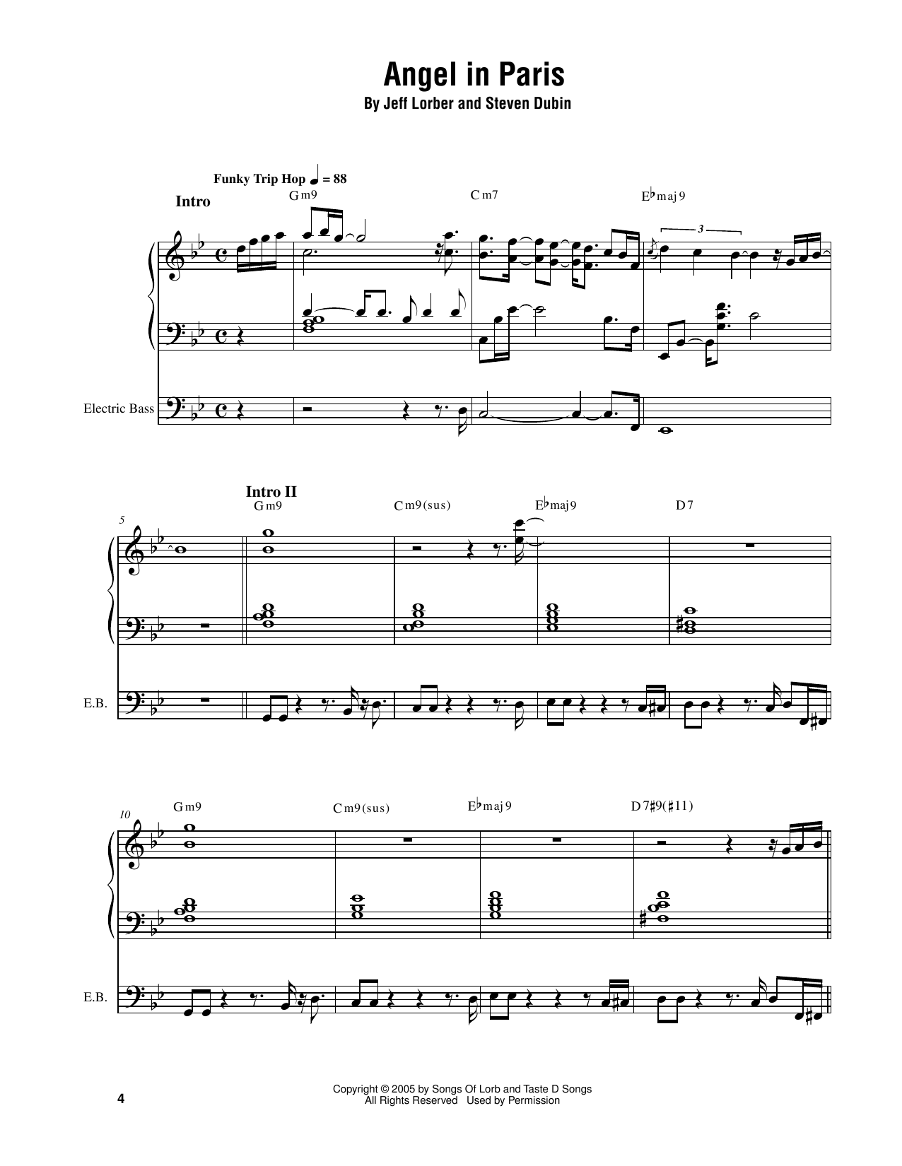 Download Jeff Lorber Angel In Paris Sheet Music and learn how to play Piano Transcription PDF digital score in minutes