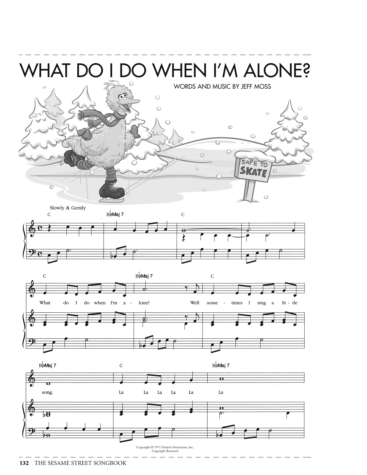 Download Jeff Moss What Do I Do When I'm Alone? (from Sesame Street) Sheet Music and learn how to play Piano, Vocal & Guitar Chords (Right-Hand Melody) PDF digital score in minutes