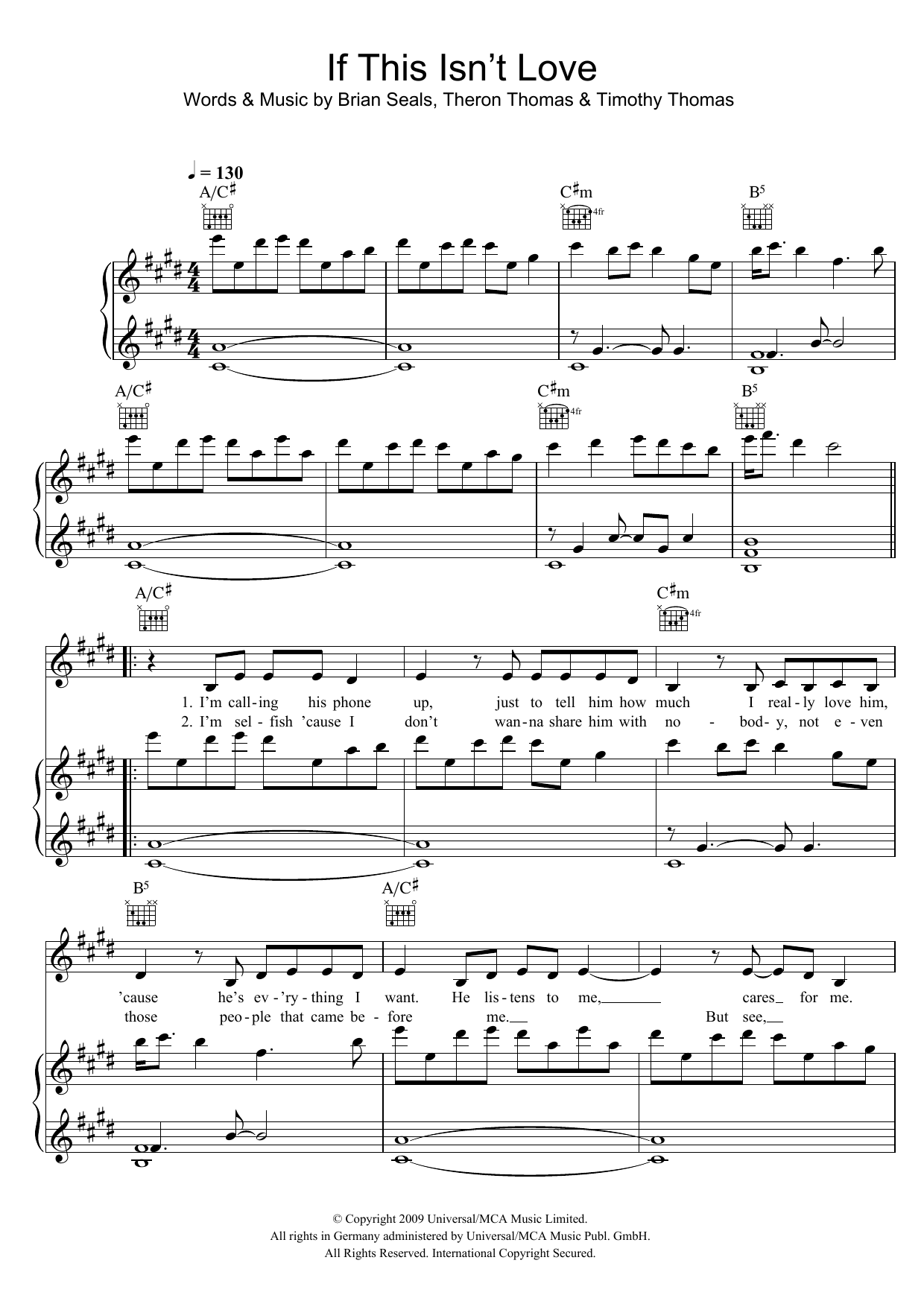 Download Jennifer Hudson If This Isn't Love Sheet Music and learn how to play Piano, Vocal & Guitar PDF digital score in minutes