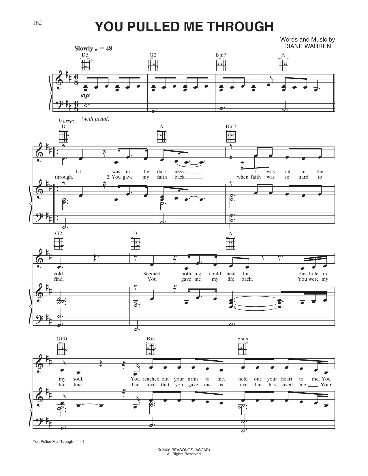 Download Jennifer Hudson You Pulled Me Through Sheet Music and learn how to play Piano, Vocal & Guitar Chords (Right-Hand Melody) PDF digital score in minutes