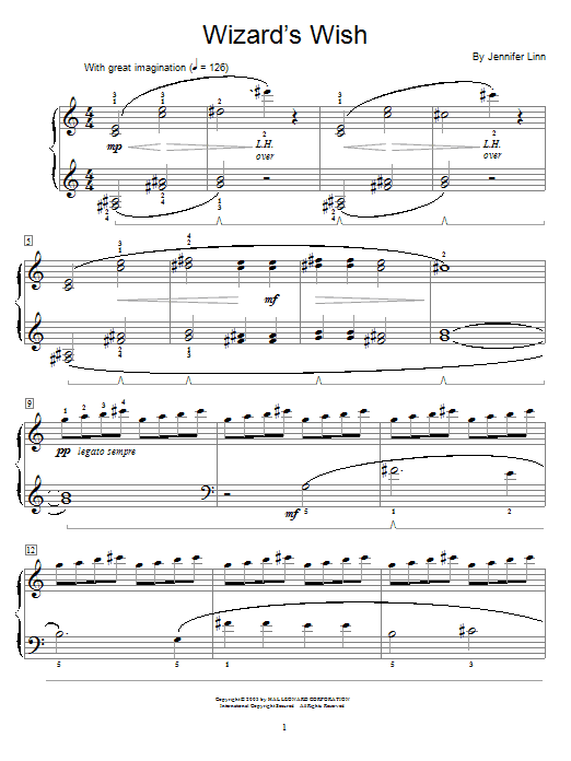 Download Jennifer Linn Wizard's Wish Sheet Music and learn how to play Easy Piano PDF digital score in minutes