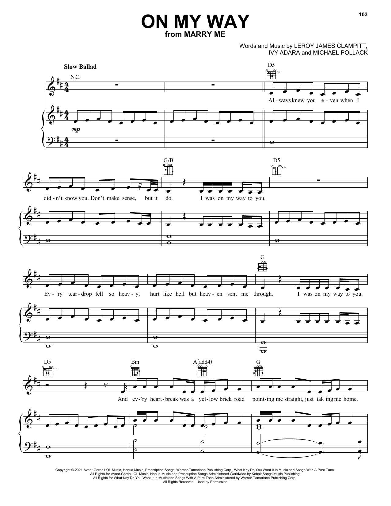 Download Jennifer Lopez On My Way (from Marry Me) Sheet Music and learn how to play Ukulele PDF digital score in minutes