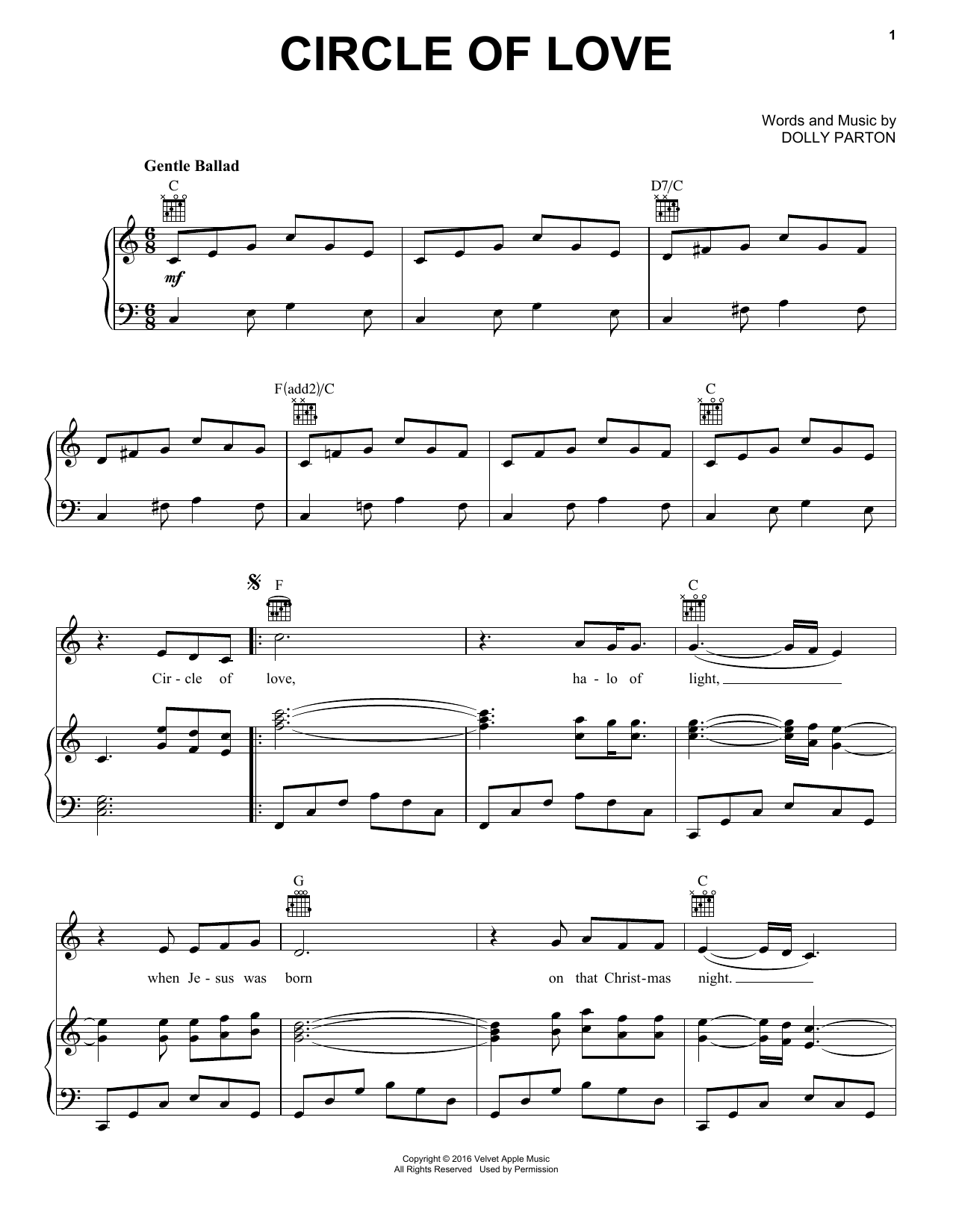 Download Jennifer Nettles Circle Of Love Sheet Music and learn how to play Piano, Vocal & Guitar (Right-Hand Melody) PDF digital score in minutes