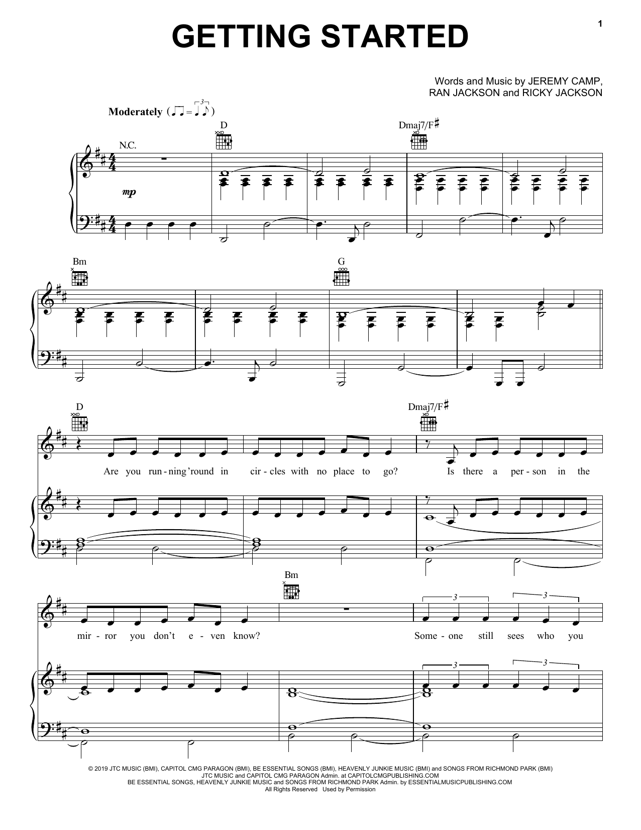 Download Jeremy Camp Sheet Music and learn how to play Piano, Vocal & Guitar Chords (Right-Hand Melody) PDF score in minutes
