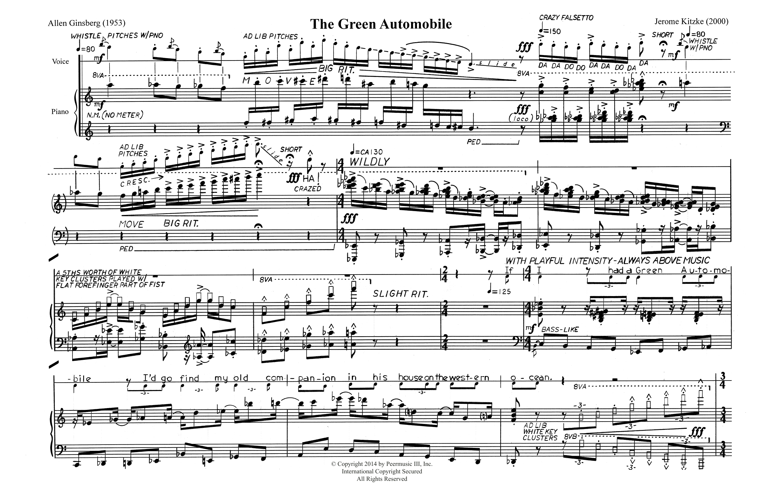 Download Jerome Kitzke The Green Automobile Sheet Music and learn how to play Piano Solo PDF digital score in minutes