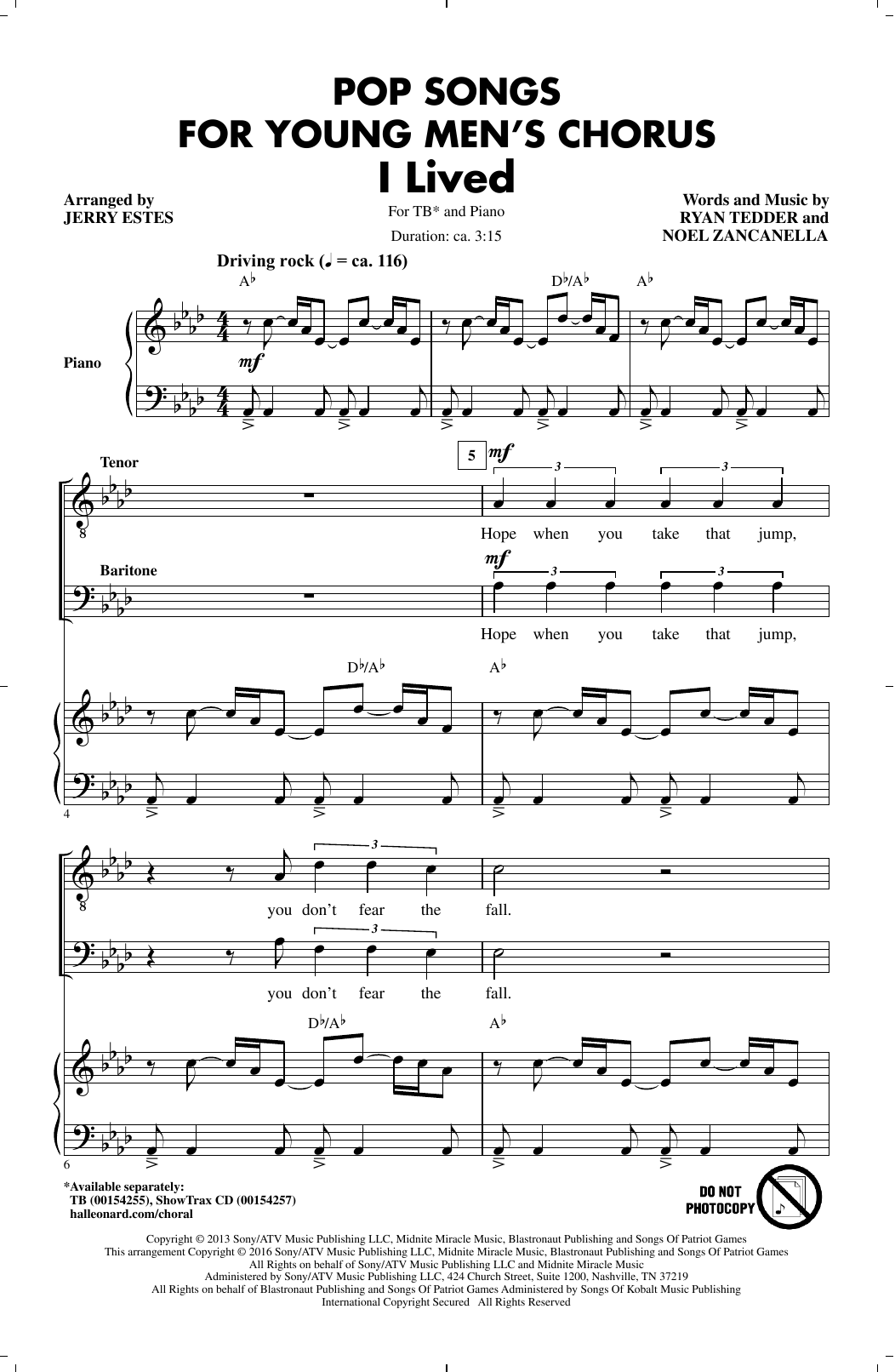 Download Jerry Estes Pop Songs for Young Men's Chorus Sheet Music and learn how to play TB PDF digital score in minutes
