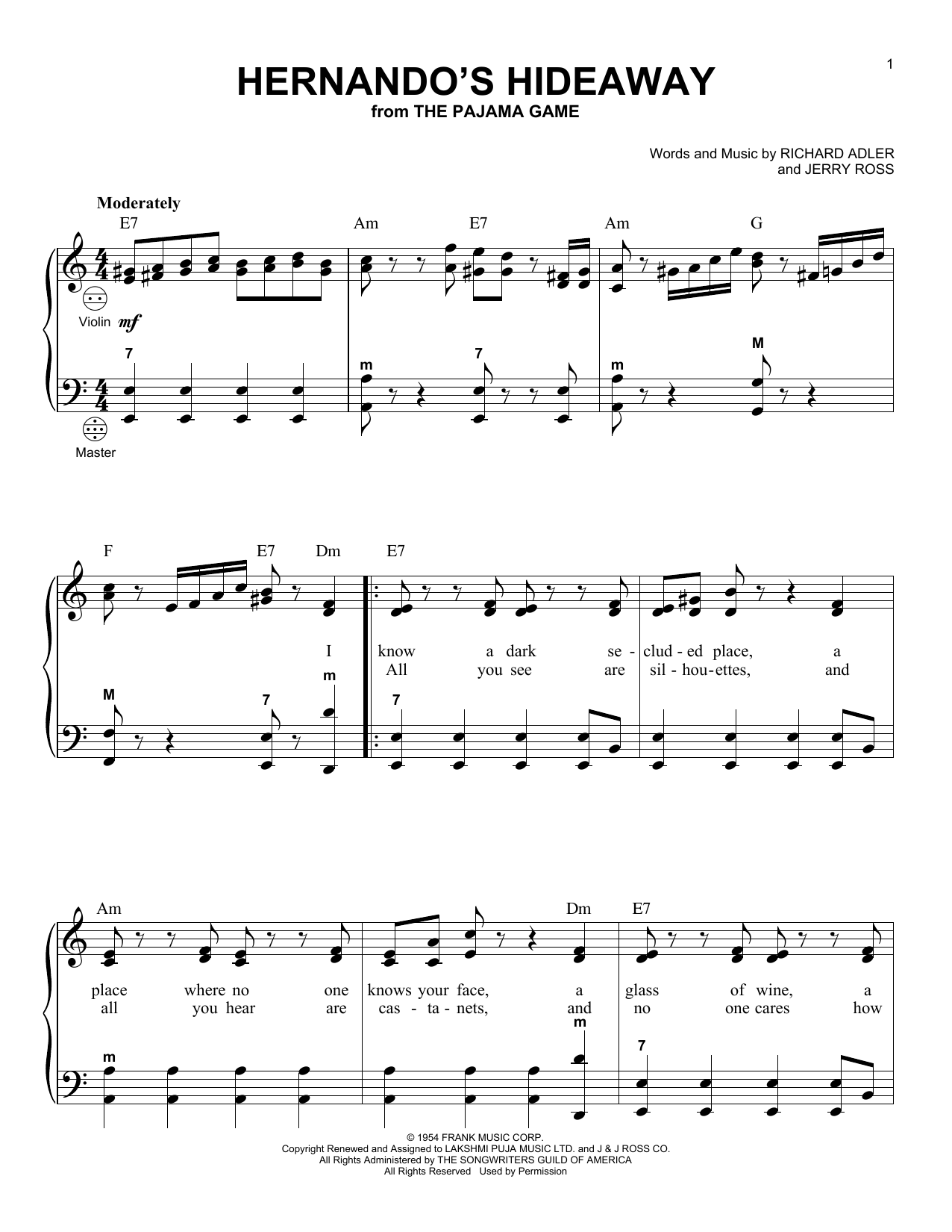 Download Gary Meisner Hernando's Hideaway Sheet Music and learn how to play Accordion PDF digital score in minutes