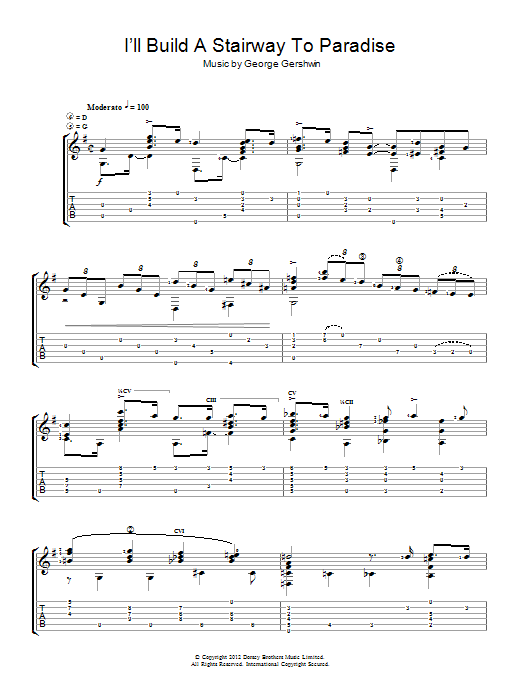 Download Jerry Willard I'll Build A Stairway To Paradise Sheet Music and learn how to play Guitar PDF digital score in minutes