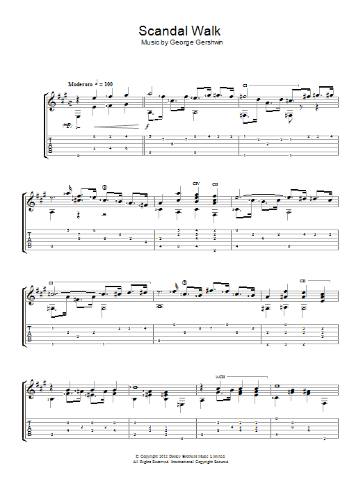 Download Jerry Willard Scandal Walk Sheet Music and learn how to play Guitar PDF digital score in minutes