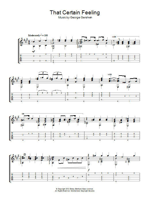 Download Jerry Willard That Certain Feeling Sheet Music and learn how to play Guitar PDF digital score in minutes