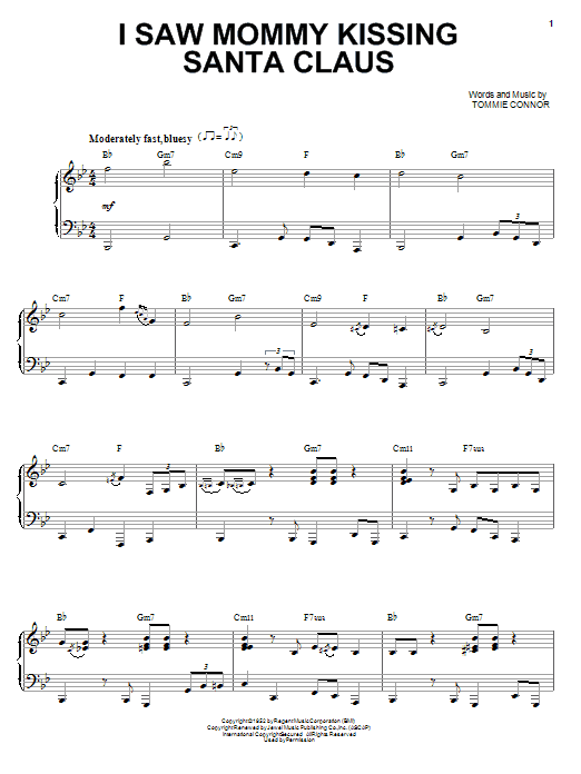 Download Jessica Simpson I Saw Mommy Kissing Santa Claus Sheet Music and learn how to play Piano & Vocal PDF digital score in minutes