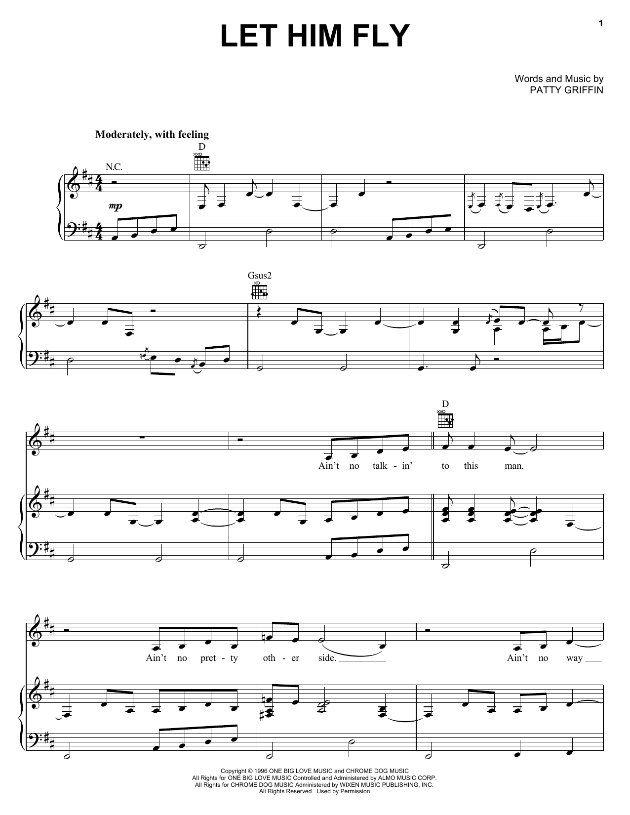 Download Jessica Simpson Let Him Fly Sheet Music and learn how to play Piano, Vocal & Guitar (Right-Hand Melody) PDF digital score in minutes