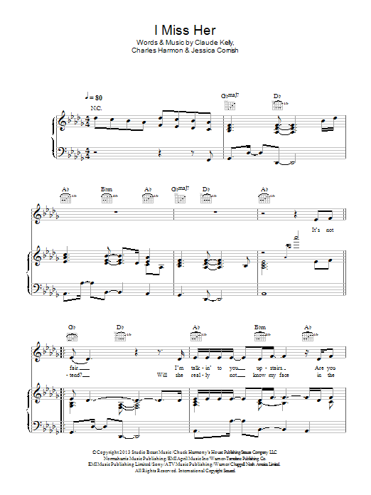Download Jessie J I Miss Her Sheet Music and learn how to play Piano, Vocal & Guitar (Right-Hand Melody) PDF digital score in minutes