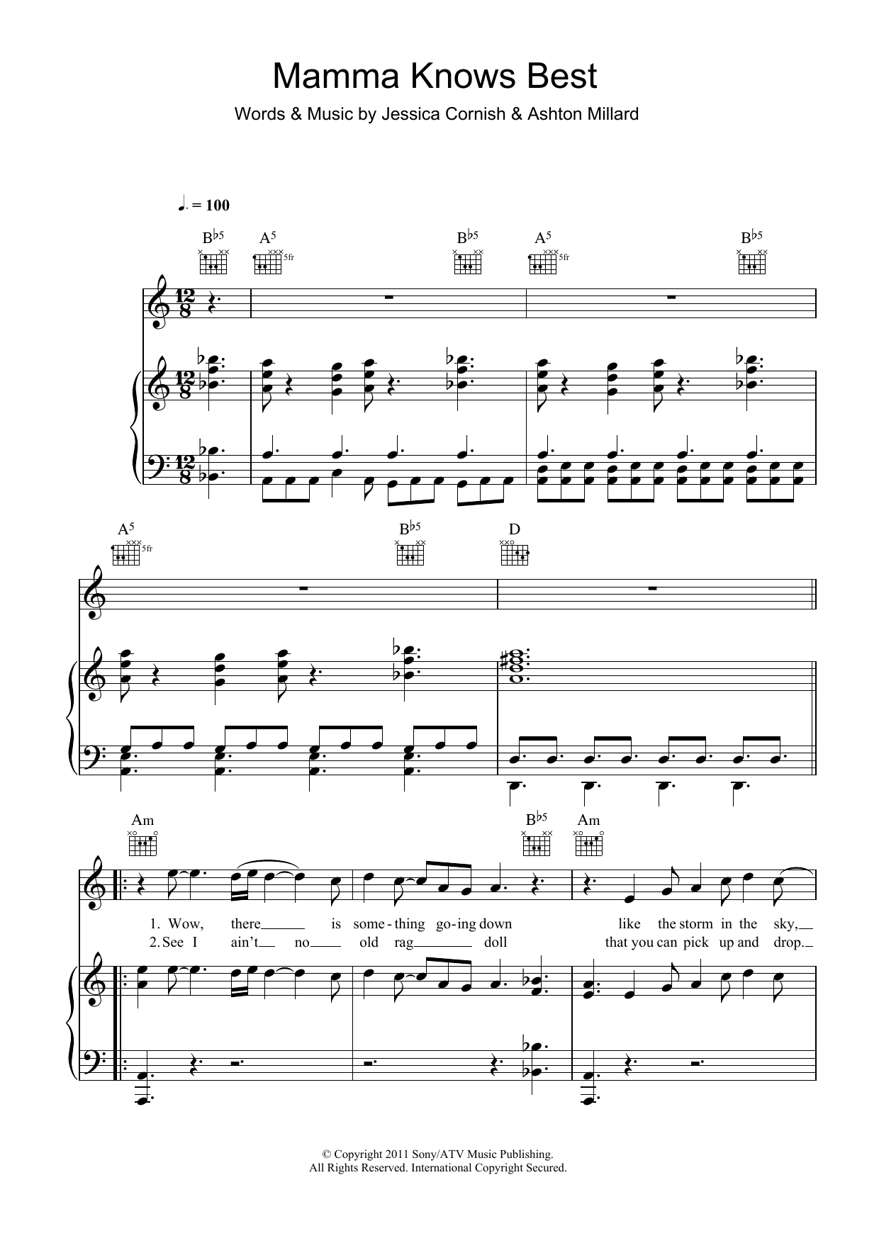 Download Jessie J Mamma Knows Best Sheet Music and learn how to play Piano, Vocal & Guitar (Right-Hand Melody) PDF digital score in minutes