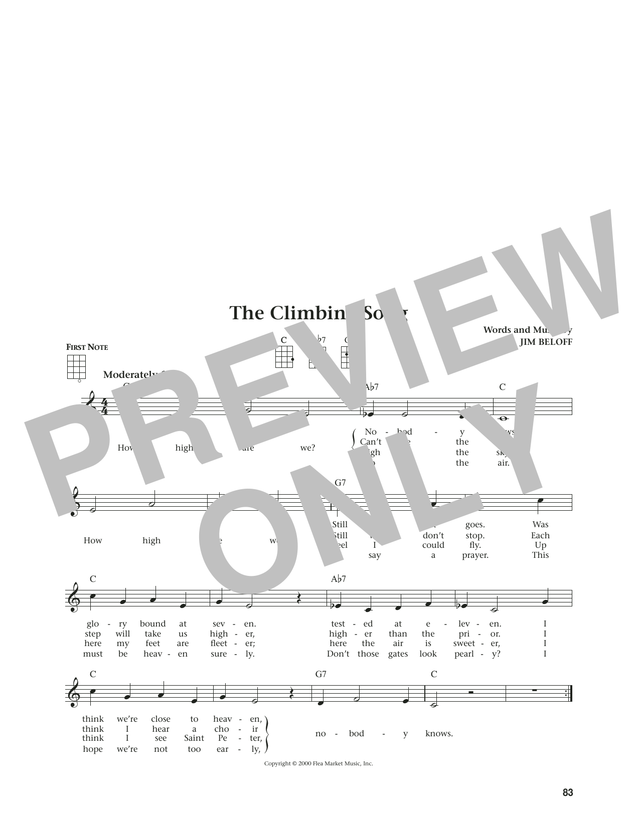 Download Jim Beloff The Climbing Song (from The Daily Ukulele) (arr. Jim Beloff) Sheet Music and learn how to play Ukulele PDF digital score in minutes