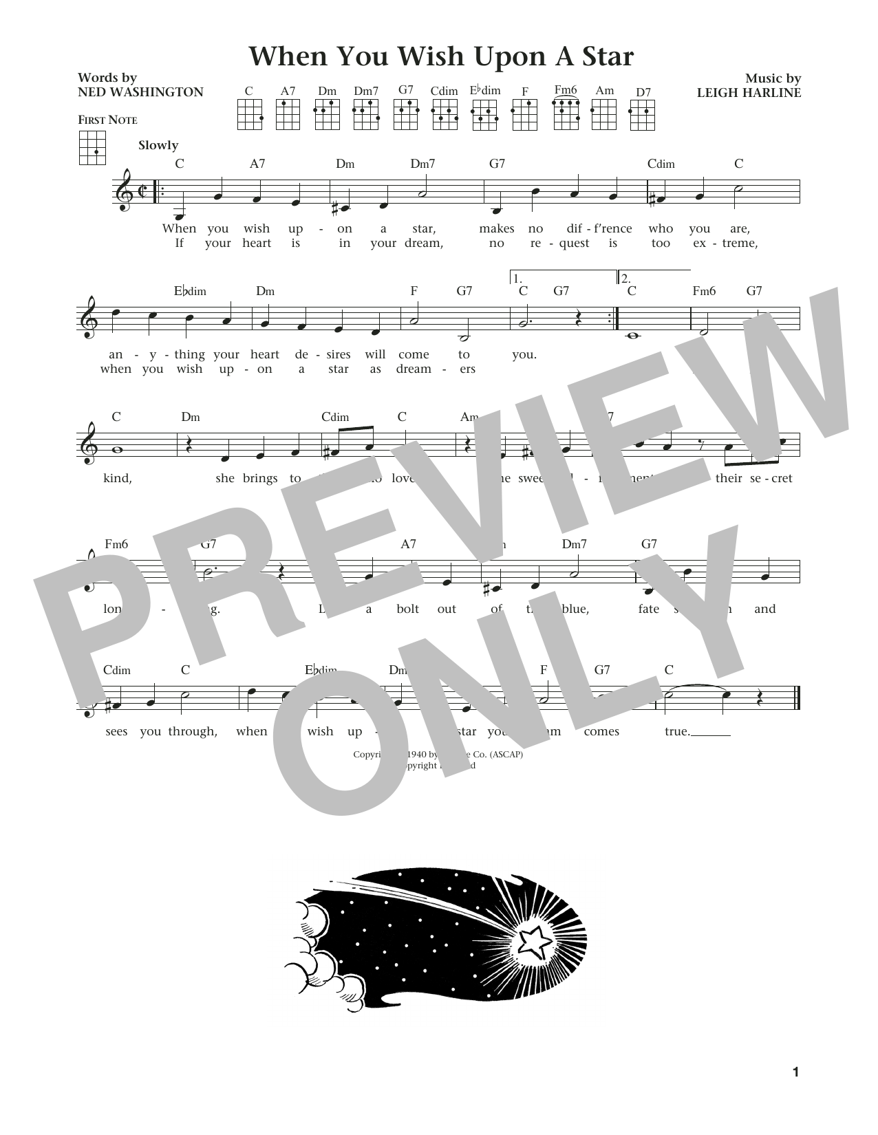 Download Jim Beloff When You Wish Upon A Star Sheet Music and learn how to play Ukulele PDF digital score in minutes