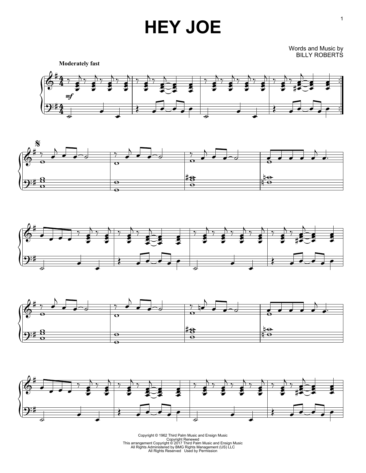 Download Jimi Hendrix Hey Joe [Jazz version] Sheet Music and learn how to play Piano Solo PDF digital score in minutes