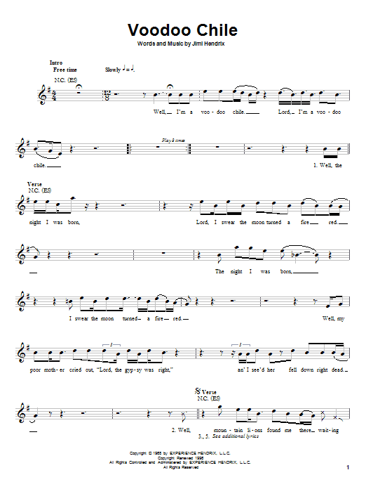 Download Jimi Hendrix Voodoo Chile Sheet Music and learn how to play Drums Transcription PDF digital score in minutes