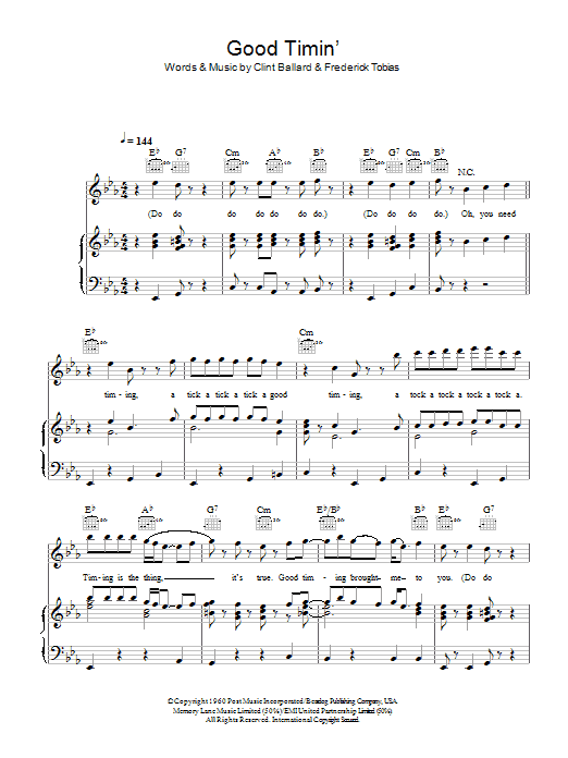 Download Jimmy Jones Good Timin' Sheet Music and learn how to play Piano, Vocal & Guitar (Right-Hand Melody) PDF digital score in minutes